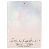 Porte-bloc élégante typographie blush pearl nacre ombre (Dos)