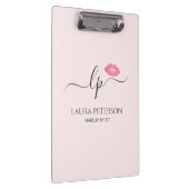 Porte-bloc Élégantes lèvres roses manuscrites calligraphie de (Swatch)