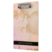 Porte-bloc Élégants fascinants rougissent rose, noir, et or (Gauche)