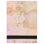 Porte-bloc Élégants fascinants rougissent rose, noir, et or (Dos)