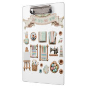 Porte-bloc Éléments d'arts, d'artisanat et de couture mignons (Gauche)