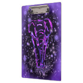 Porte-bloc Eléphant Rose Violet Neon Marchant La Nuit étoilée (Gauche)