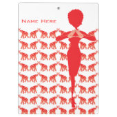 Porte-bloc Éléphant rouge chanceux (Dos)