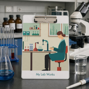 Porte-bloc Élève du laboratoire scientifique personnalisé