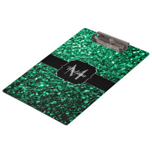 Porte-bloc Emerald Green fausse parties scintillant scintille