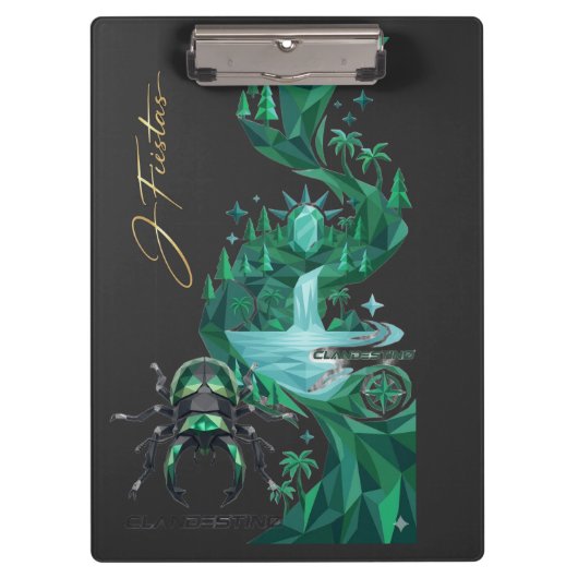 Porte-bloc “Emerald Island Beetle – Nature Art (Devant)