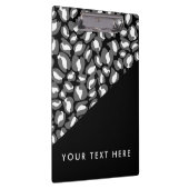 Porte-bloc Empreinte de léopard Black White Gold Votre texte (Swatch)