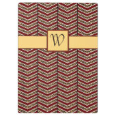 Porte-bloc Empreinte de léopard Chevron Porte - bloc (Dos)