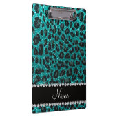 Porte-bloc Empreinte de léopard d'parties scintillant d'aqua (Swatch)