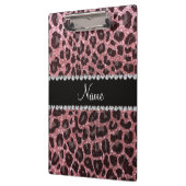 Porte-bloc Empreinte de léopard d'parties scintillant rose cl (Gauche)