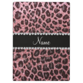 Porte-bloc Empreinte de léopard d'parties scintillant rose cl (Dos)