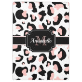 Porte-bloc Empreinte de léopard rose (Dos)