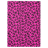 Porte-bloc Empreinte de léopard rose et noir (Dos)