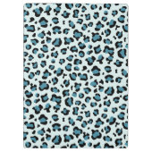 Porte-bloc Empreinte de léopard, Spots, Leopard Bleu, Votre N (Dos)