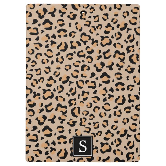 Porte-bloc Empreinte de léopard, Spots, Léopard Brown, Monogr (Dos)