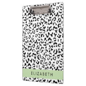 Porte-bloc Empreinte de léopard, Spots, Noir Et Blanc, Votre  (Gauche)