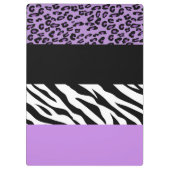 Porte-bloc Empreinte de léopard, Zebra Print, Purple, Votre n (Dos)