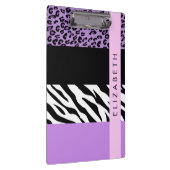 Porte-bloc Empreinte de léopard, Zebra Print, Purple, Votre n (Swatch)
