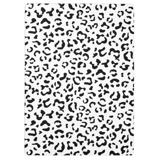 Porte-bloc Empreinte de léopard, Zones Léopard, Noir Et Blanc (Dos)