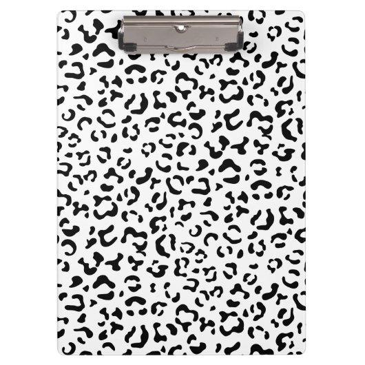 Porte-bloc Empreinte de léopard, Zones Léopard, Noir Et Blanc (Devant)