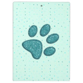 Porte-bloc empreinte de patte de chat mousseux - menthe (Dos)