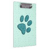 Porte-bloc empreinte de patte de chat mousseux - menthe (Swatch)