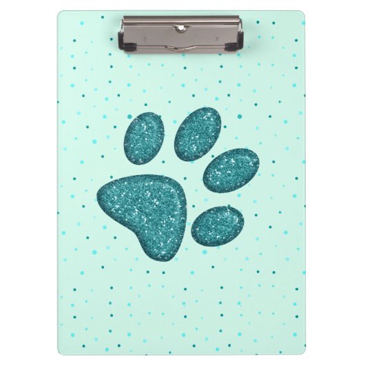 Porte-bloc empreinte de patte de chat mousseux - menthe (Devant)