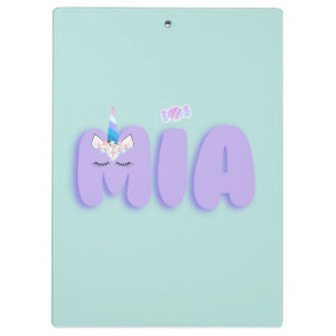 Porte-bloc en bois personnalisé pour filles Licorn