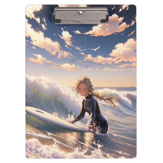 Porte-bloc En route pour attraper une vague (Devant)