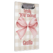 Porte-bloc en vichy "Bowdacious" avec classique de l'arc aqua (Swatch)