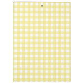 Porte-bloc En vichy jaune pâle et blanc (Dos)