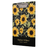 Porte-bloc en vichy Motif tournesol (Gauche)