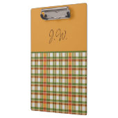 Porte-bloc En vichy orange et vert (Gauche)
