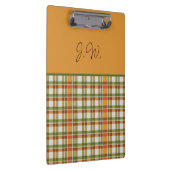 Porte-bloc En vichy orange et vert (Swatch)