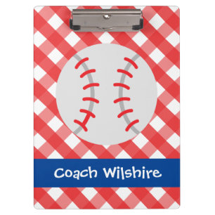 Porte-bloc en vichy Porte - bloc personnalisé de baseball