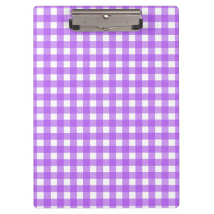 Porte-bloc En vichy violet brillant