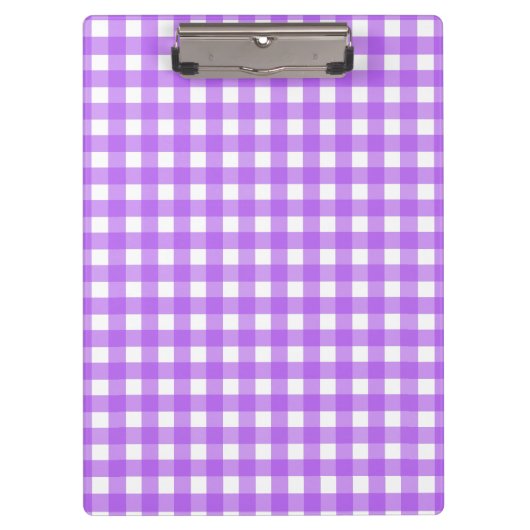 Porte-bloc En vichy violet brillant (Devant)