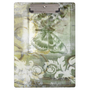 Porte-bloc Encart vert de papillon avec la porte de