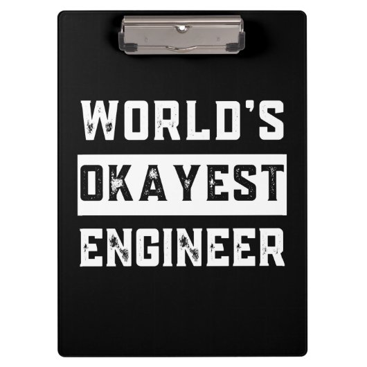 Porte-bloc engineer, engineering, okayest, funny, humor (Devant)