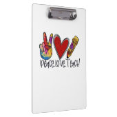 Porte-bloc Enseignant Art Paix Amour Enseigner (Swatch)