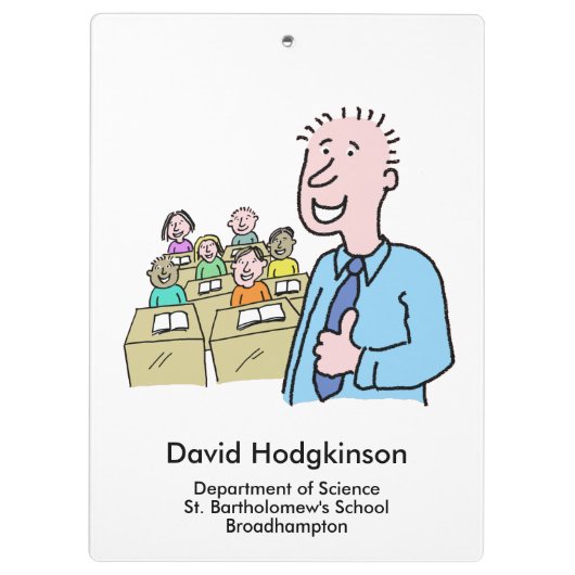 Porte-bloc Enseignant avec thème de classe (Dos)
