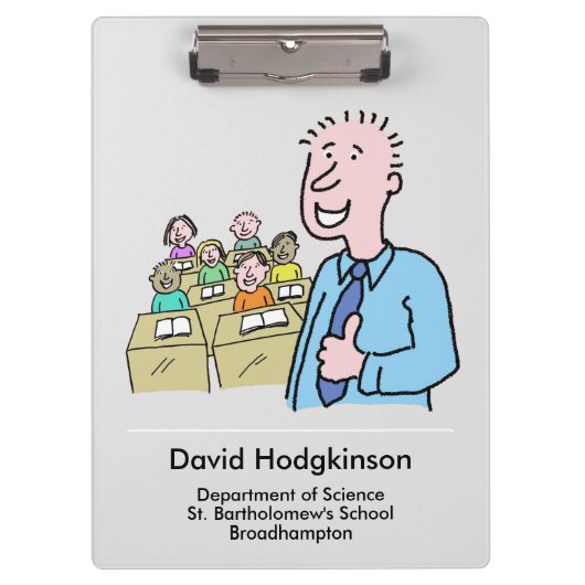 Porte-bloc Enseignant avec thème de classe (Devant)