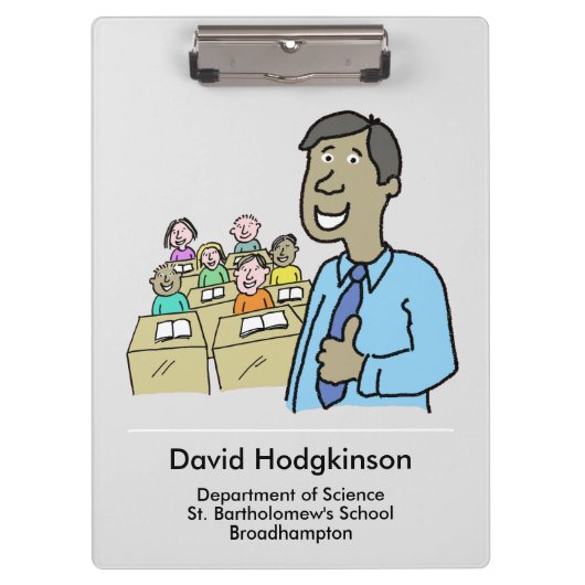 Porte-bloc Enseignant avec thème de classe (Devant)