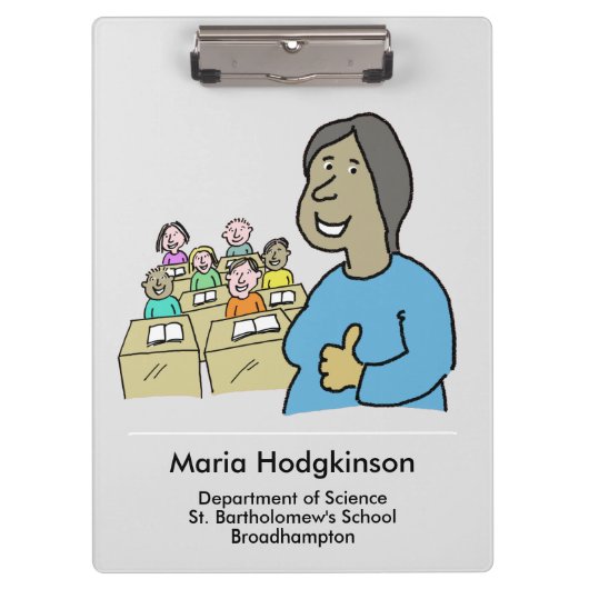 Porte-bloc Enseignant avec thème de classe (Devant)