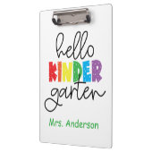 Porte-bloc Enseignant de jardin d'enfants Bonjour maternelle (Gauche)