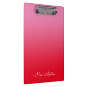 Porte-bloc Enseignant personnalisé rose et rouge (Swatch)