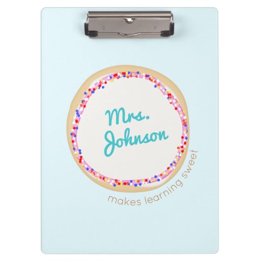 Porte-bloc Enseignant scolaire personnalisé (Devant)