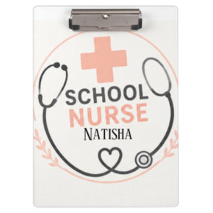 Porte-bloc Enseigne personnalisée de bureau d'infirmière scol