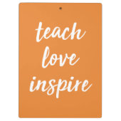 Porte-bloc Enseignez l'amour inspirent | expression inspirée (Dos)