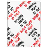 Porte-bloc Entraîneur de natation Zombie (Dos)